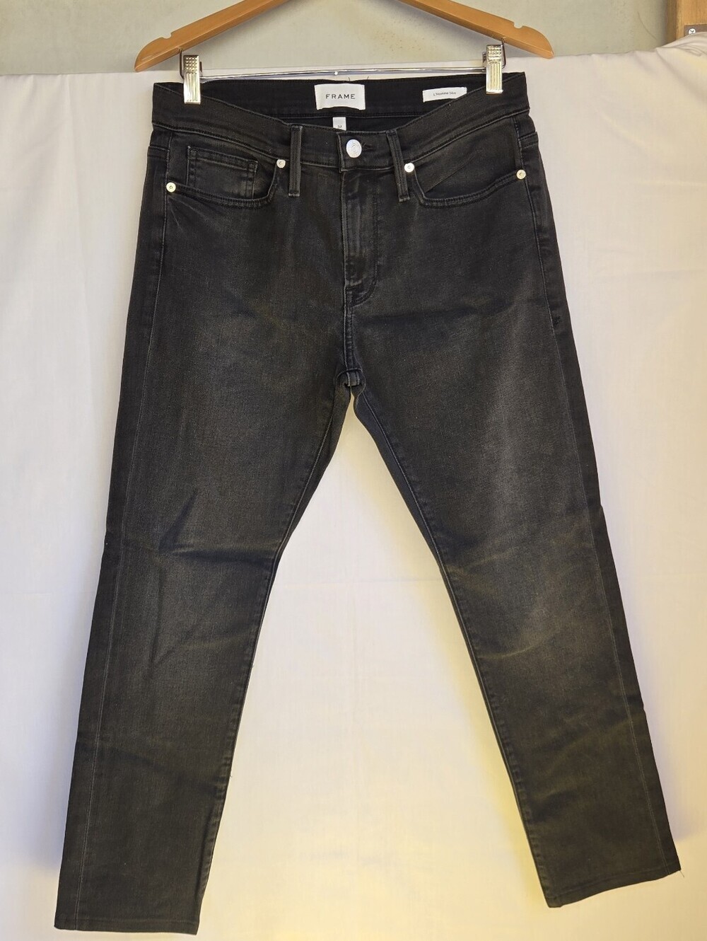 Frame Mens Denim Slim Straight Chinos in Brown and Black-size 32 Set Of 2 - Picture 8 of 11